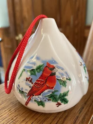Pomander / Ornament With Cardinals & Holly With GIFTCO Taiwan Sticker • $12.50