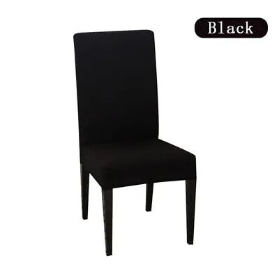6PCS Dining Chair Seat Covers Slip Banquet Protective Stretch Covers Removable • £3.99