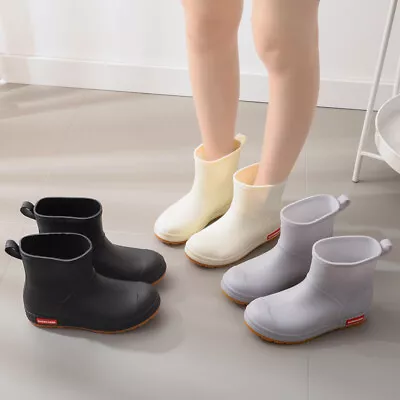 Wellies Shoes Wellington Ankle Short Boots Men Women Outdoor Rain Boots Size 5-9 • $26.49