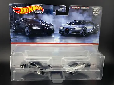 Hot Wheels Bugatti Veyron & '16 Bugatti Chiron Car Culture 2 Pack 1/64 • $26.98