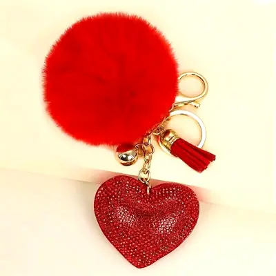 Red Heart Shape Keychain Handbag Pendant Keychain Pendant Bag Charm Gift Women • $16.98