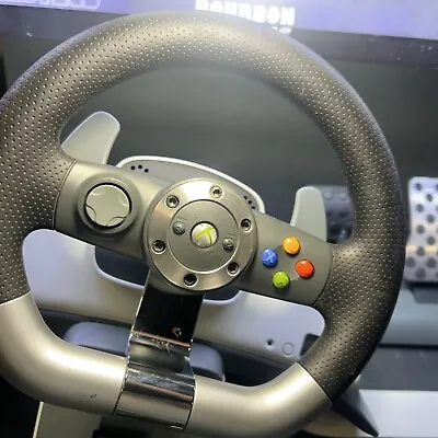 Xbox 360 Genuine Steering Wheel + Pedals With Force Feedback • $50