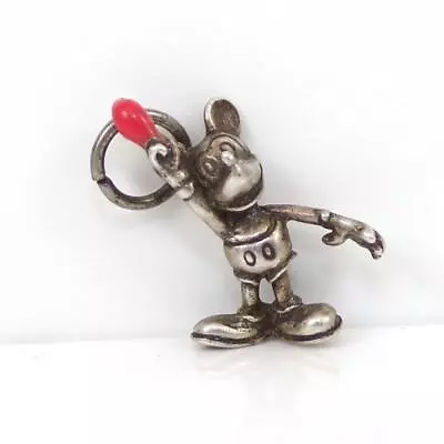 Vintage Sterling Silver Walt Disney 3D Mickey Mouse Cartoon Charm LHJ4 • $84.98