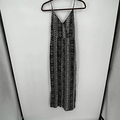 H&M Womens Jumpsuit 2 Snakeskin Straight Leg V Neck Sleeveless Casual Preppy New • $19.99