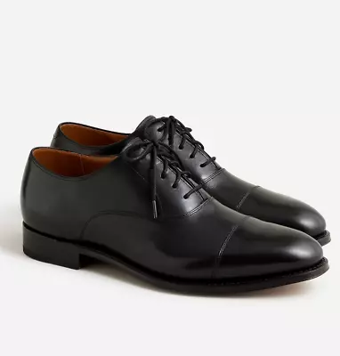 New Black Jcrew Ludlow Cap-Toe Oxford Dress Shoes - Sz 9 • $160