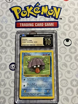 Shellder 54/62 - CGC Pristine 10 - Fossil Unlimited - Pokemon TCG 1999 Vintage • $33.33