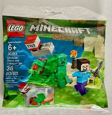 Lego Minecraft 30393 Mincraft Steve And Creeper Set - New Sealed • $11.04