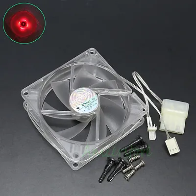 80mm X 25mm 3pin/4pin Red LED Cooling Fan For PC CASE CPU VGA Cooler Replacement • $9.99