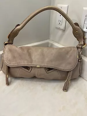 B. Makowsky Slouchy Leather Taupe Hobo Shoulder Handbag • $15