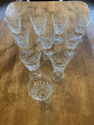 $101 • Buy Lot Of 10 Waterford Lismore Water Goblets 6 7/8 