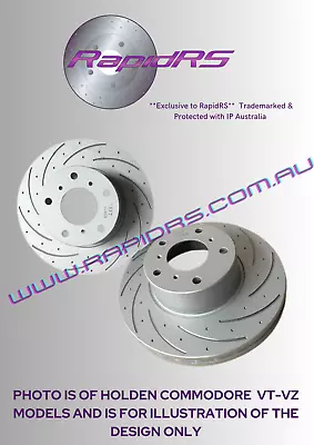 Slotted Brake Disc Rotors To Suit Nissan Skyline R32 R33 R34 300ZX Z32 Rear Pair • $152.41