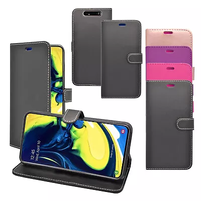 For Samsung Galaxy A80 2019 Phone Case Wallet Flip PU Leather Card Holder Cover • £4.99