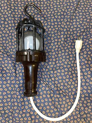 McGill Vintage/Steampunk Safety Vaporproof Rubber Caged Trouble Light Bakelite • $55