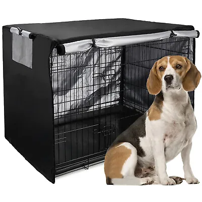 £14.79 • Buy Dog Crate Cover Pet Cage Cover Durable Waterproof Windproof Universal XS-XL