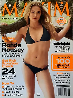 MAXIM Magazine September 2013- Ronda Rousey Mackenzie Rosman • $15.95