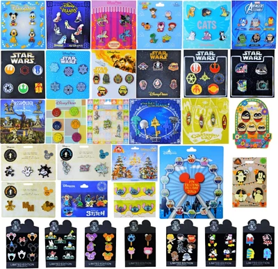 $50.95 • Buy Disney Booster Pack Sets - Assorted Pin Sets On Cards - Guaranteed 25 Pins! NEW