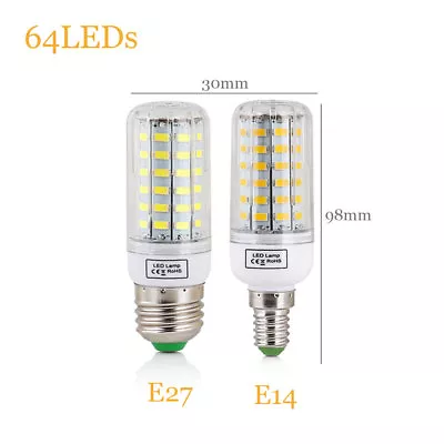 E14 E27 5730 SMD 7W 12W 15W 30W 45W LED Corn Bulb Lamp Candle Light AC 110V 220V • $64.21