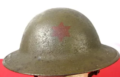 WWI US Army AEF M1917 Helmet W/Liner Hand Painted - 6th Infantry Division Emblem • $325.99