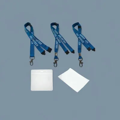 NHS - Blue Healthcare Neck Lanyards With 3 Point Breakaway & Plastic ID Wallet • £4.99