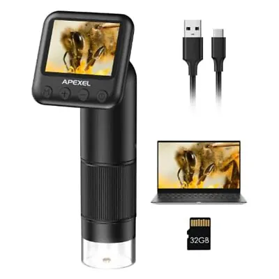 $59.98 • Buy Digital Microscope With 2  LCD Screen, 400X-800X HD Handheld Portable Pocket US