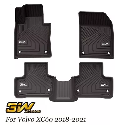 3W Floor Mats TPE Fits For 2018-2023 Volvo XC60 Not For Hybrid All Weather，Black • $112.83