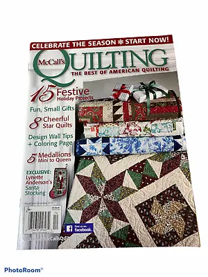 McCall’s Quilting Magazine Nov Dec 2015 15 Festive Quilt Patterns Holiday • $9.98