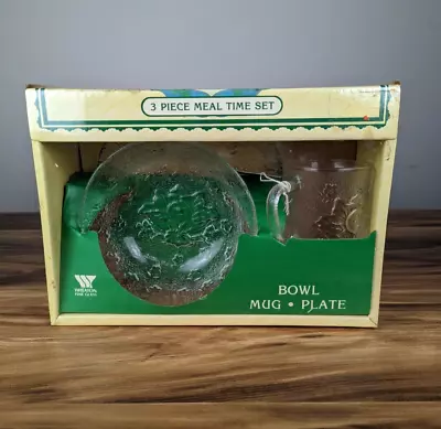 $25 • Buy Vintage Cabbage Patch Kids 1983 Wheaton Glass 3 Piece Meal Time Set - SEALED