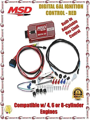 MSD Digital 6AL Ignition Control Box Red W/ Built-In Rev-Limit Control 6425 • $358.95