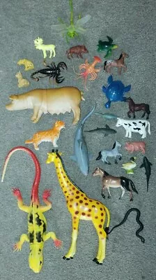 Bulk Plastic Figurines Figures Toys Animals - Lizard Horse Snake Turtle Etc • $14.95