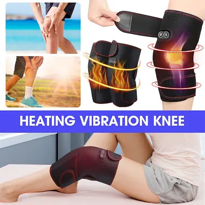 Electric Heating Knee Pad Brace Warm Therapy Leg Massager Arthritis Pain Relief • $22.98
