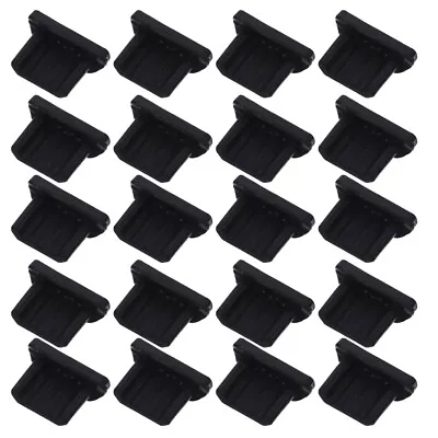 65PCS Black Anti Cover Protector Small Usb Charger Plug Micro Usb Port Caps • $8.45