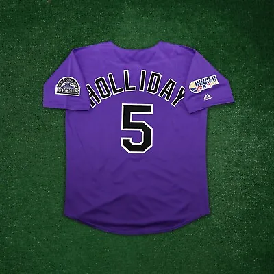 Matt Holliday 2007 Colorado Rockies World Series Alternate Purple Men's Jersey • $129.99