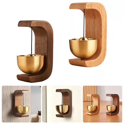 Wooden Shopkeepers Bell Magnetic Doorbell Chime For Business Office Home Coffee • £7.28