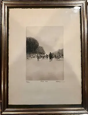 $199.99 • Buy Harold Altman Framed Etching Signed In Pencil Titled  Park 1979”