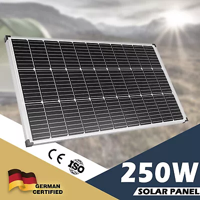 250W Solar Panel 12V Mono Caravan Camping Battery Charge Power Plug Included • $99