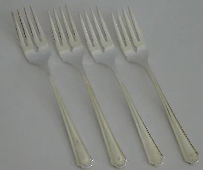 Oneida Silversmiths Clairhill  FAIRHILL Silver Plate SALAD FORKs Set Of 4 • $19.97