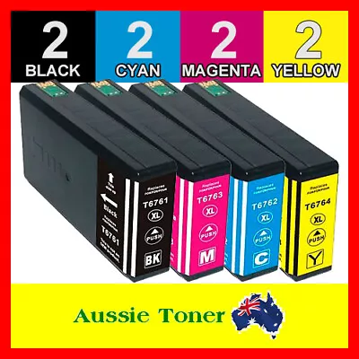 8x Non-OEM Ink Cartridges 676 676XL For Epson WorkForce Pro WP4530 WP4540 • $28.50