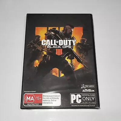 Brand New Sealed CALL OF DUTY BLACK OPS 4 IIII Video Game For PC Download Only • $34