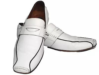 Men's MEZLAN 10.5 M Leather Vero Cuoio Shoes Made In Spain White • $53.99