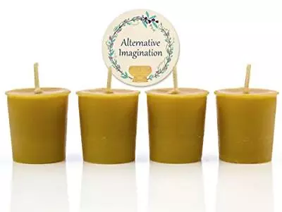4 Pack Of Beeswax Votive Candles - 100% Pure Natural Beeswax With Natural Li... • $27.44