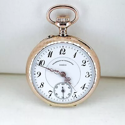 Vacheron Constantin Taschenuhr 14k 585 Gold 1 3/16in Manual Wind 1890er • $2570.99