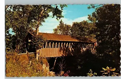 C1960 Postcard Meriden Covered Bridge Blood's Brook Plainfield NH N-1530 • $7.99