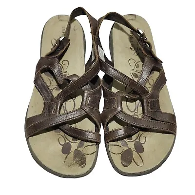 Merrell Sandals Womens 9 Agave Strappy Slingback Flats J62310 Brown Bracken • $25