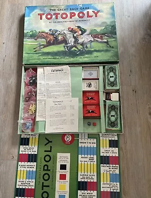 TOTOPOLY GAME : John Waddington Rare Metal Horses 1949 Vintage Edition - Boxed • $115.17