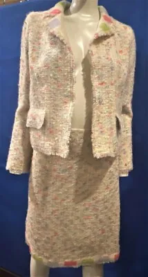 Chanel Pastel Tweed Jacket And Skirt Suit  Vintage 2004 Fall Size 42 • $1715.70