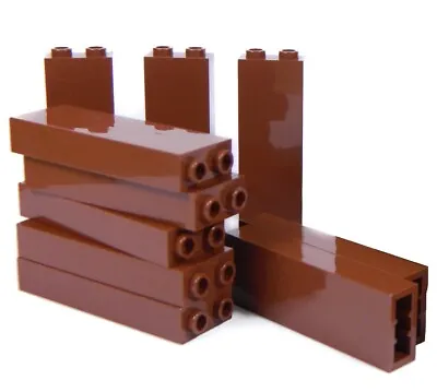 £3.75 • Buy LEGO Bricks 1x2x5 (pack Of 10) Panels # BROWN Pillar Column Walls Castle
