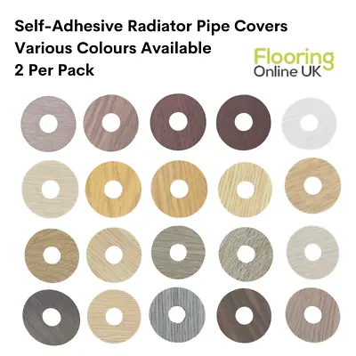 Laminate Radiator Pipe Rose Covers Self-Adhesive Pack Of 2 Modern Colours • £10.99