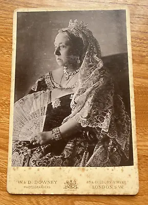 Original Queen Victoria Cabinet Photo W & D Downey 1897 Diamond Jubilee Portrait • $44.21