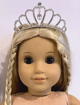 18 Inch Doll Metal Rhinestone Crown Tiara W/ Comb ~ Fits 18  American Girl Dolls • $4.95