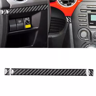 3Pcs Carbon Fiber Interior Driver Side Dashboard Cover Trim For Mazda MX-5 Miata • $16.37